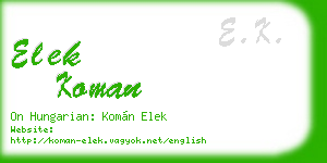 elek koman business card